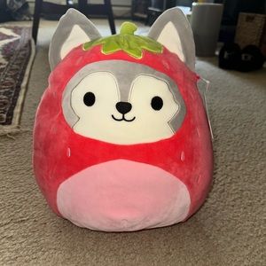 12” Ryan the strawberry husky squishmallow
